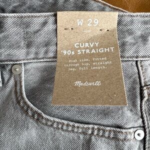 Madewell The Curvy ‘90s Straight Jean Brand NWT